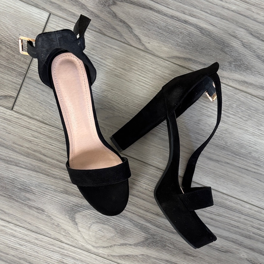 Black Velvet Platform Heels